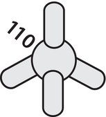 Cochranes atom centers for Orbit molecular models carbon, tetrahedral, black