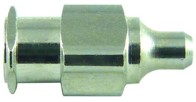 1-way Luer-to-closed end adapter FLL to closed end (plated brass)