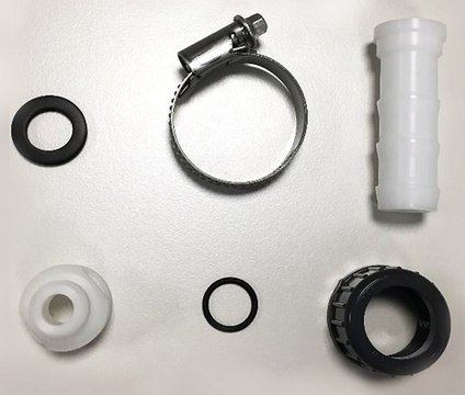 垫圈分配套件适配器 Connects a washer distribution kit to the outlet valve of the Milli-Q&#174; IQ/IX storage tank