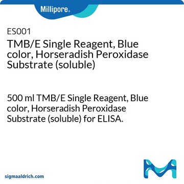 TMB/E Single Reagent, Blue color, Horseradish Peroxidase Substrate (soluble) 500 ml TMB/E Single Reagent, Blue color, Horseradish Peroxidase Substrate (soluble) for ELISA.