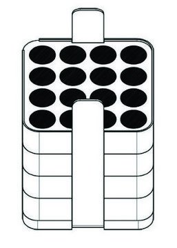 Adapter for Eppendorf&#174; A-4-81 Rotor holds 16 x 7 - 17 mL round-bottom tubes, for 500 mL rectangular buckets, pack of 2&#160;ea