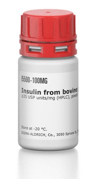 胰岛素 来源于牛胰腺 &#8805;25&#160;USP units/mg (HPLC), powder