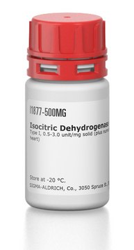 Isocitric Dehydrogenase (NADP) from porcine heart Type I, 0.5-3.0&#160;unit/mg solid (plus numerous enzyme activities associated with porcine heart)