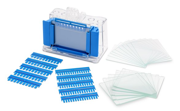 mPAGE&#174; Gel Casting Device Kit for hand casting mini gels with a 0.75 mm, 1.0 mm or 1.5 mm thickness, includes plates and combs