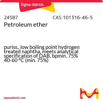 石油醚 puriss., low boiling point hydrogen treated naphtha, meets analytical specification of DAB, bpmin. 75% 40-60&#160;°C (min. 75%)