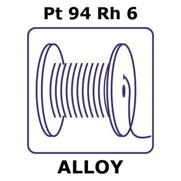 Platinum/Rhodium wire, Pt94%/Rh 6%, 0.50&#160;mm diameter, length 0.05 m, temper annealed