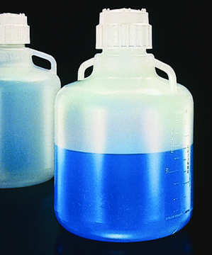 Nalgene&#174; round carboy, with handles nominal capacity 10&#160;L (2.5&#160;gal), low-density polyethylene