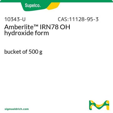 Amberlite&#8482; IRN78 OH hydroxide form bucket of 500&#160;g