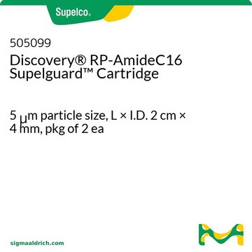 Discovery&#174; RP-AmideC16 Supelguard&#8482; Cartridge 5&#160;&#956;m particle size, L × I.D. 2&#160;cm × 4&#160;mm, pkg of 2&#160;ea