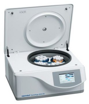 Eppendorf&#174; Centrifuge 5910 Ri G refrigerated, with Rotor S-4xUniversal, incl. universal buckets and 1 L adapters (4x), Eppendorf 1 L bottles (4x), AC/DC input 120 V, 50 - 60 Hz, US 3-pin plug