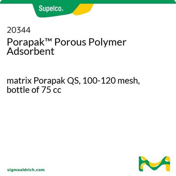 Porapak&#8482; Porous Polymer Adsorbent matrix Porapak QS, 100-120&#160;mesh, bottle of 75&#160;cc