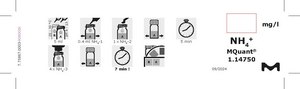 Ammonium Test colorimetric, 0.2-8.0 mg/L (NH4+), for use with MCOLORTEST®