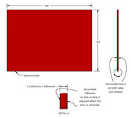 Grace Bio-Labs Press-To-Seal silicone isolator, red silicone sheet thickness 2.6 mm