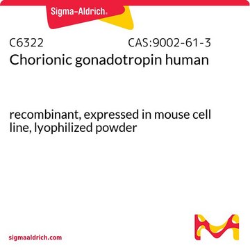 绒毛膜促性腺激素 人 recombinant, expressed in mouse cell line, lyophilized powder