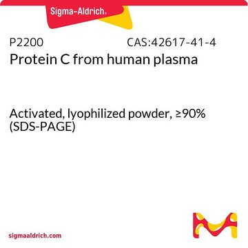 Protein&#160;C 来源于人类血浆 Activated, lyophilized powder, &#8805;90% (SDS-PAGE)