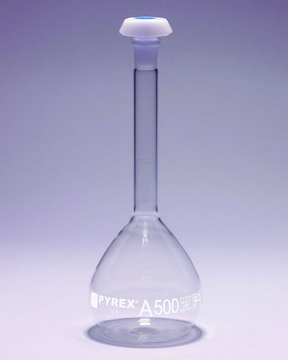 Pyrex&#174; Volumetric flask, heavy duty, class A, USP/ISO/DIN tolerances capacity 1&#160;mL