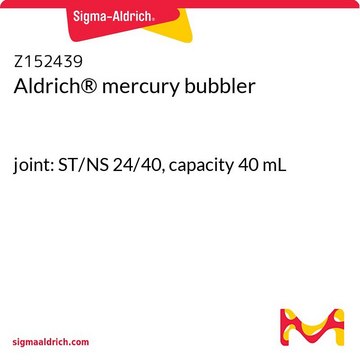 Aldrich&#174; mercury bubbler joint: ST/NS 24/40, capacity 40&#160;mL