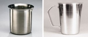 Griffin-type SS beaker capacity 600 mL, without handle