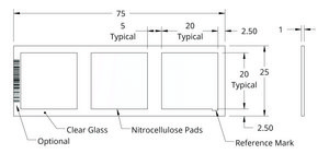 Grace Bio-Labs ONCYTE® SuperNOVA™ nitrocellulose film slides 3-20 mm x 20 mm NC pads per slide, plain glass