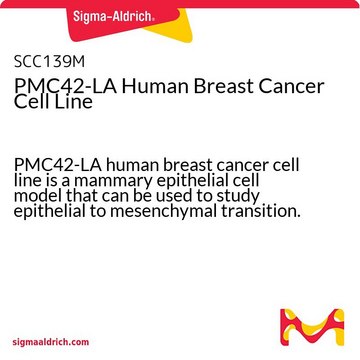 PMC42-LA Human Breast Cancer Cell Line PMC42-LA human breast cancer cell line is a mammary epithelial cell model that can be used to study epithelial to mesenchymal transition.