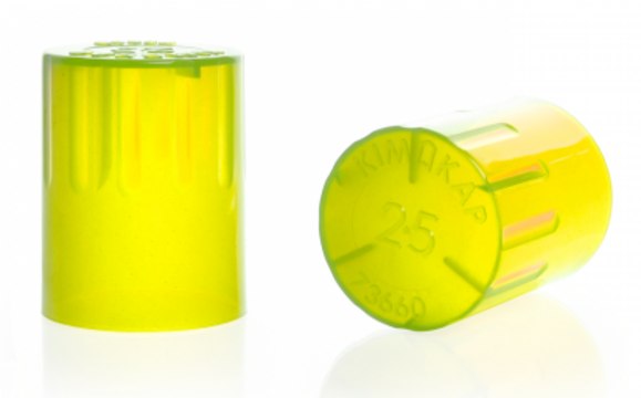 KIMBLE&#174; KIM-KAP&#174; push cap yellow polypropylene cap, cap diag. 13 mm