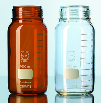 Duran&#174; bottle wide neck GLS 80 without caps amber glass, capacity 2,000&#160;mL