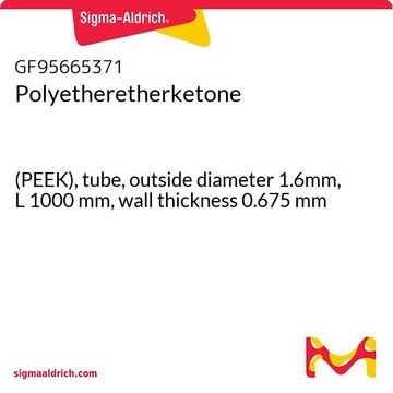 Polyetheretherketone (PEEK), tube, outside diameter 1.6mm, L 1000&#160;mm, wall thickness 0.675&#160;mm