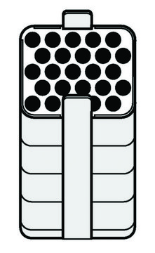 Adapter for Eppendorf&#174; A-4-62 Rotor holds 25 x 1.2–5 mL blood tubes, for 250 mL rectangular buckets, pack of 2&#160;ea