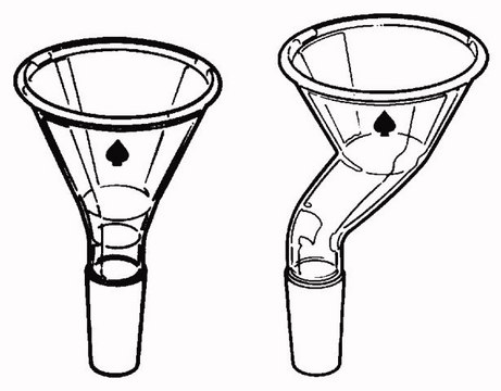 ACE heavy-wall powder funnels Straight, top diam. 75&#160;mm