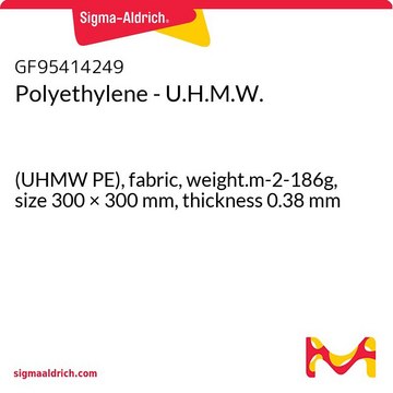 Polyethylene - U.H.M.W. (UHMW PE), fabric, weight.m-2-186g, size 300 × 300&#160;mm, thickness 0.38&#160;mm