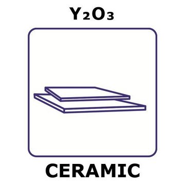 Yttrium oxide sheet, thickness 0.5&#160;mm, 10&#160;mm diameter