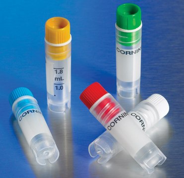 Corning&#174; cryogenic vial with washer assorted colors cap, sterile