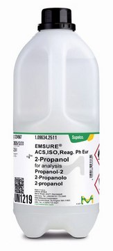 Ethanol for analysis completely denatured with 1% Ethyl methyl ketone, 1% Isopropyl alcohol, 1g/100l Denatonium benzoate EMSURE&#174;