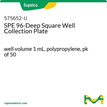 固相萃取 96 深方孔的收集板 well volume 1&#160;mL, polypropylene, pk of 50