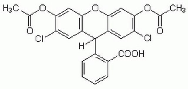 2&#8242;,7&#8242;-二氯荧光素二醋酸盐 Cell-permeable fluorogenic probe that is useful for the detection of reactive oxygen species (ROS) and nitric oxide (&#8226;NO) and for the determination of the degree of overall oxidative stress.