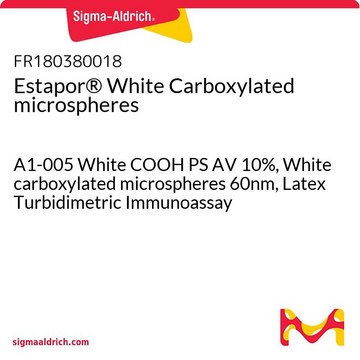 Estapor&#174; White Carboxylated microspheres A1-005 White COOH PS AV 10%, White carboxylated microspheres 60nm, Latex Turbidimetric Immunoassay - For ordering, click "Request more information"