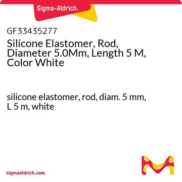 Silicone Elastomer, Rod, Diameter 5.0Mm, Length 5 M, Color White silicone elastomer, rod, diam. 5&#160;mm, L 5&#160;m, white