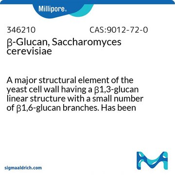 &#946;-葡聚糖，酿酒酵母 A major structural element of the yeast cell wall having a &#946;1,3-glucan linear structure with a small number of &#946;1,6-glucan branches. Has been shown to induce an oxidative burst response from NR8383 cells.