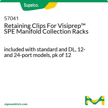 Retaining Clips For Visiprep&#8482; SPE Manifold Collection Racks included with standard and DL, 12- and 24-port models, pk of 12