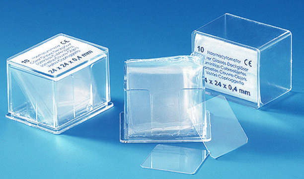 BRAND&#174; Haemacytometer cover glass, for counting chambers borosilicate glass, size 20&#160;mm × 26&#160;mm × 0.4&#160;mm