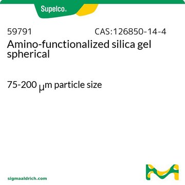 Amino-functionalized silica gel spherical 75-200&#160;&#956;m particle size