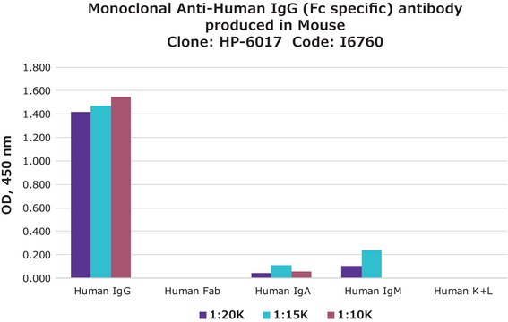 Monoclonal Anti-Human IgG (Fc specific) antibody produced in mouse clone HP-6017, ascites fluid