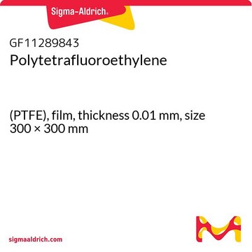 Polytetrafluoroethylene (PTFE), film, thickness 0.01&#160;mm, size 300 × 300&#160;mm