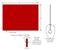 Grace Bio-Labs Press-To-Seal silicone isolator, red silicone sheet thickness 0.8 mm