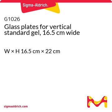 Glass plates for vertical standard gel, 16.5 cm wide W × H 16.5&#160;cm × 22&#160;cm