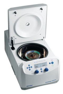 Eppendorf&#174; Centrifuge 5430/5430R 5430R, refrigerated, with rotor FA-45-30-11, rotary knobs, AC/DC input 120 V, 60 Hz, US 3-pin plug (US)