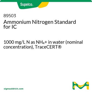 Ammonium Nitrogen Standard for IC 1000&#160;mg/L N as NH4+ in water (nominal concentration), TraceCERT&#174;