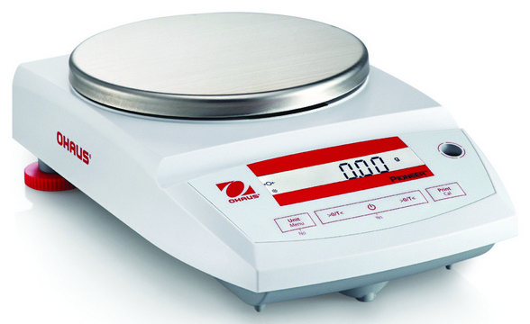 OHAUS&#174; Pioneer&#174; precision balance Model PA4102, AC/DC input 230 V AC, universal plug set