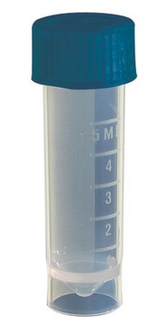 Self standing screw cap tube with cap capacity 5&#160;mL, blue, unassembled