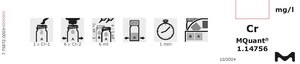 Chromate Test colorimetric, 0.10-10 mg/L (Cr), 0.22-22 mg/L (CrO42-), for use with MQUANT®